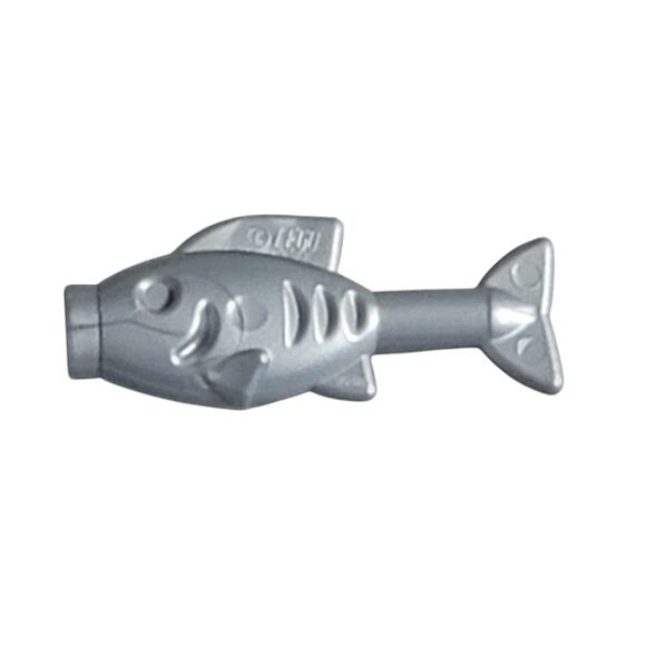 LEGO Fish Flat Silver Metallic 64648 4611885 Water Animal Piece Part Replacement - Picture 1 of 2
